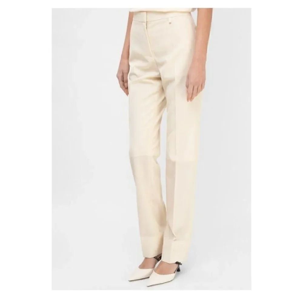 Givenchy Womens High-Waisted Slim-Fit Trousers Pants Clay Ecru FR 42 US 10 L NWT